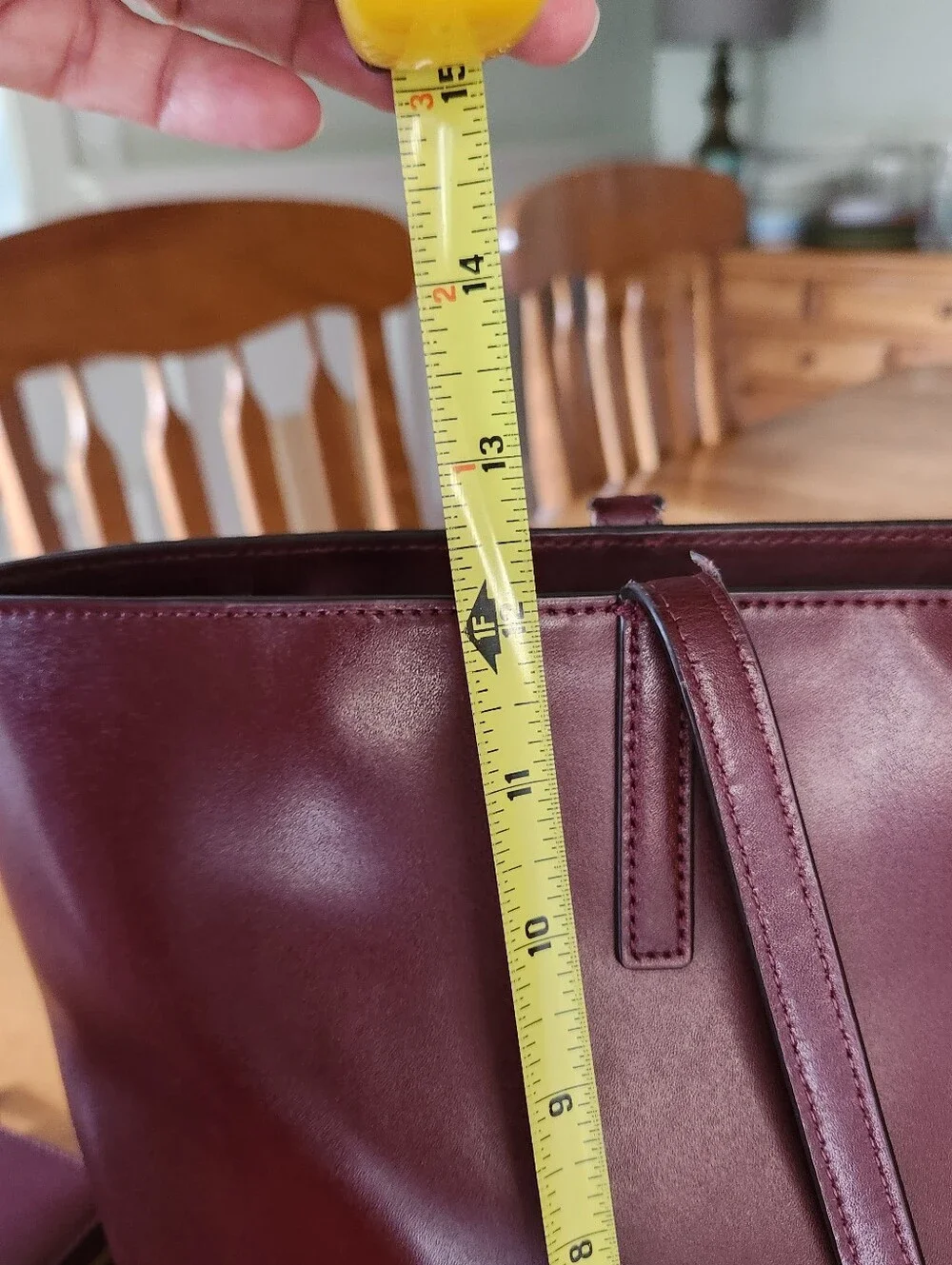 kate spade New York Cherrywood Burgundy Leather Tote